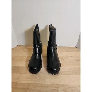 Nine West Renee Black Leather Boots Size 9m